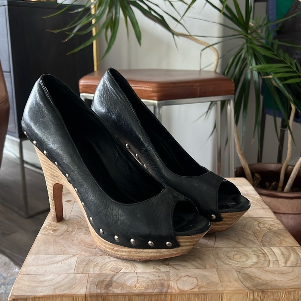 Dolce Vita Wood Stacked Pumps